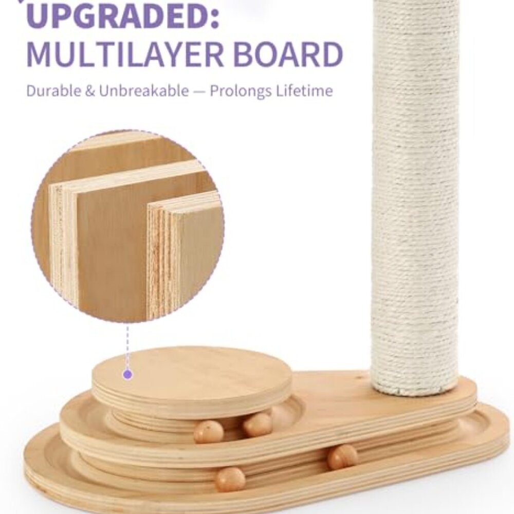 Modern Cat Scratching Post Interactive Toy Sisal … - image 7